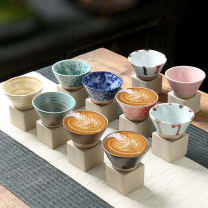 Japanese Style Rough Ceramic Coffee Cup for Home Office