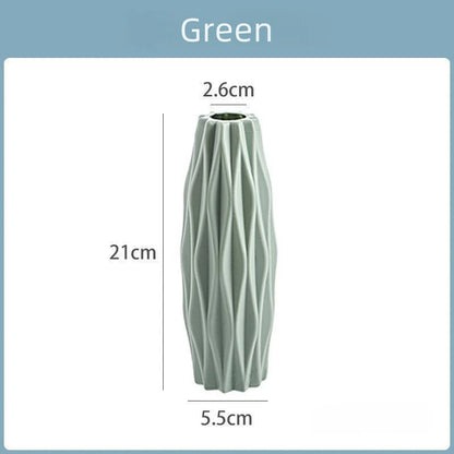 Diamond Plastic Ceramic Flower Vase