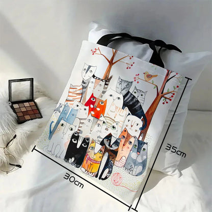 Lovely Cats Painting Tote Bag