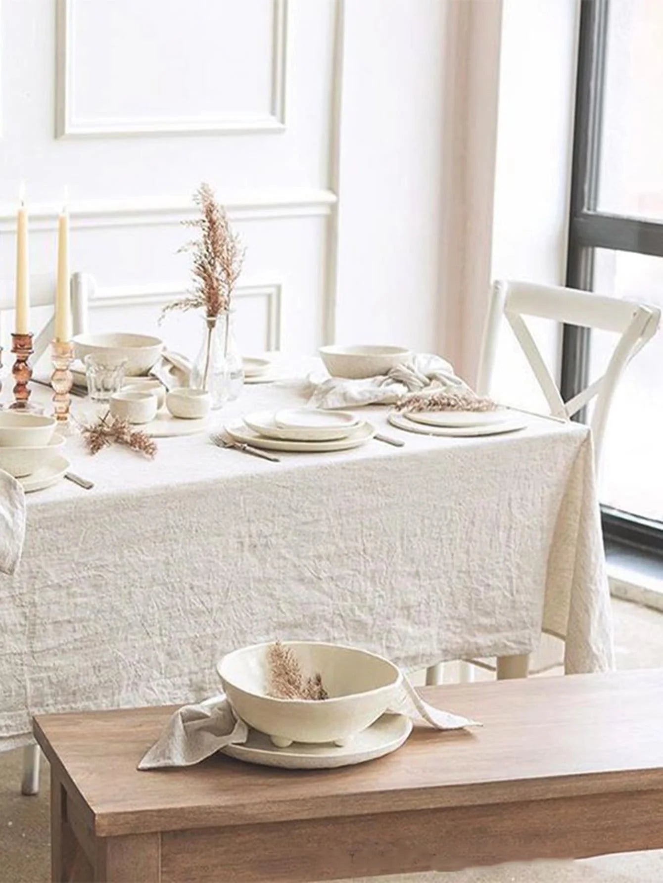 Modern Cotton Linen Spain Style Tablecloth