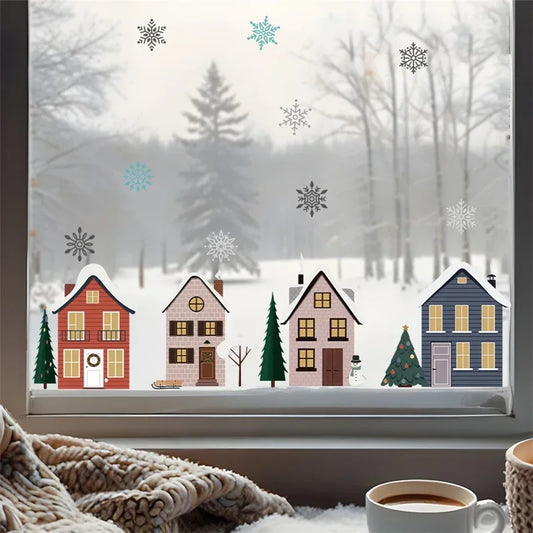 Removable Snowflakes Xmas Tree Wall Window Stickers