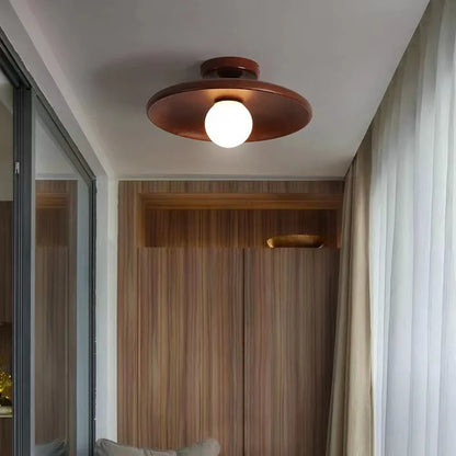 Nordic Ceiling Lamp Wooden Round Ceiling Light