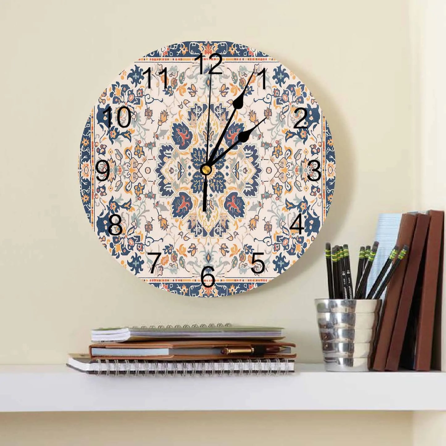 Ethnic Style Retro Persian Pattern PVC Wall Clock