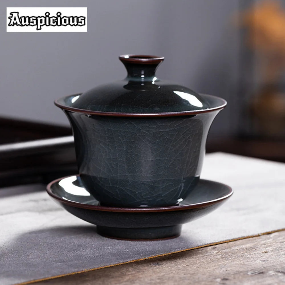 150ml Japanese Style Handmade Iron Body Ceramic Tea Gift